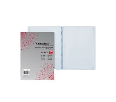 Portalistini personalizzabile - PPL - 22 x 30 cm - 20 buste - trasparente - Starline - XP20T - 8025133020376 - DMwebShop