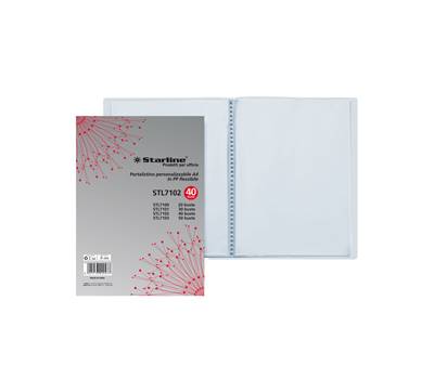 Portalistini personalizzabile - PPL - 22 x 30 cm - 40 buste - trasparente - Starline - XP40T - 8025133020437 - DMwebShop