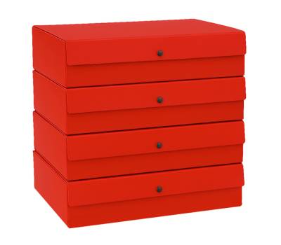 Scatola progetto dorso 12 cm rosso - 4821