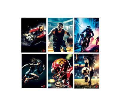 Maxiquaderno Sport fantasia A4,40,2 fogli 80 gr 4 mm - 25406