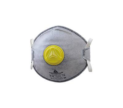 Mascherina filtrante FFP2 - per vapori organici - con valvola - monouso - conf. 10 pezzi (imbustati singolarmente) - Deltaplus - M1200VWC - 3295249176600 - DMwebShop