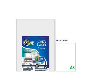 Etichetta in poliestere LP3P - permanente - 297 x 420 mm - 1 etichetta per foglio - bianco - conf. 250 fogli A3 - Tico - LP3P-297420 - 8007827192620 - DMwebShop