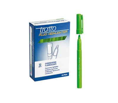 Evidenziatore fluo Highlighter - punta a scalpello - verde - conf. 12 pezzi - Tratto - 733002 - 8000825733628 - DMwebShop