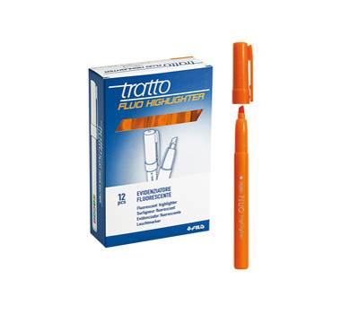 Evidenziatore fluo Highlighter - punta a scalpello - arancio - conf. 12 pezzi - Tratto - 733003 - 8000825733635 - DMwebShop