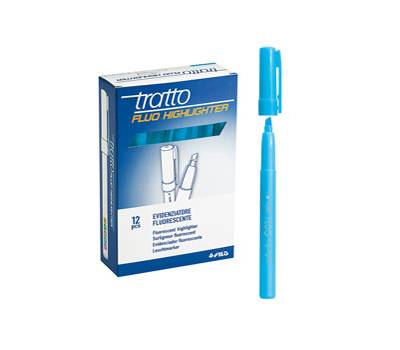 Evidenziatore fluo Highlighter - punta a scalpello - azzurro - conf. 12 pezzi - Tratto - 733005 - 8000825733055 - DMwebShop