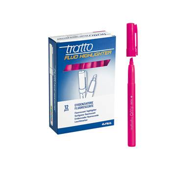 Evidenziatore fluo Highlighter - punta a scalpello - rora - conf. 12 pezzi - Tratto - 733007 - 8000825733659 - DMwebShop