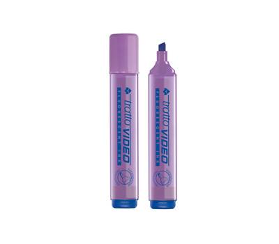 Evidenziatore Video - punta a scalpello - da 1 - 5 mm - lilla - conf. 12 pezzi - Tratto - 830208 - DMwebShop