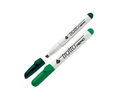 Pennarello a secco Memo per lavagne cancellabili - punta a scalpello - 6,5 mm - verde - conf. 12 pezzi - Tratto - 852004 - 8000825852046 - DMwebShop