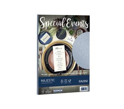 Carta metallizzata Special Events - A4 - 250 gr - argento - conf. 10 fogli - Favini - A69U174 - 8007057617443 - DMwebShop