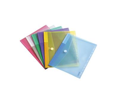 Buste forate con bottone in velcro - A4 - PP - colori assortiti - conf. 12 pezzi - Djois - B510229 - 3377995102291 - DMwebShop