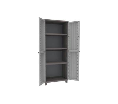 Armadio JWood 268 - 2 ante - PPL effetto legno - 68 x 37,5 x 170 cm - grigio tortora Terry - 1002717 - 8005646026164 - DMwebShop