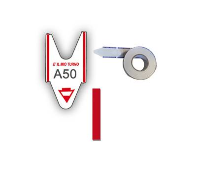 Rotolo da 2000 ticket per elimina code - rosso - conf. 5 rotoli - Printex - TR/ROLL/RSS - 8032618975380 - DMwebShop