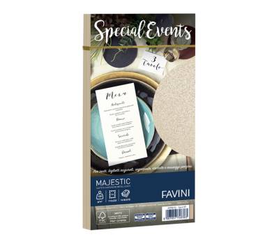 Busta Special Events metal sabbia - 110 x 220 mm - 120 gr - conf. 10 buste - Favini - A57N154 - 8007057748383 - DMwebShop