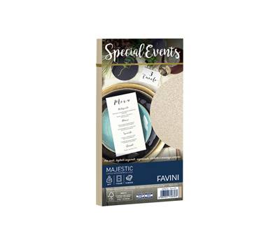 Busta Special Events metal sabbia - 110 x 220 mm - 120 gr - conf. 10 buste - Favini - A57N154 - 8007057748383 - DMwebShop