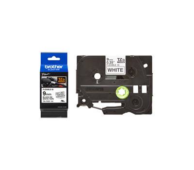 Nastro laminato flessibile nero bianco 9mm x 8mt - 11818