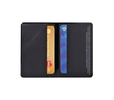 Portadocumenti RFID Hidentity Doppio per bancomat carta di credito PVC nero - 16912