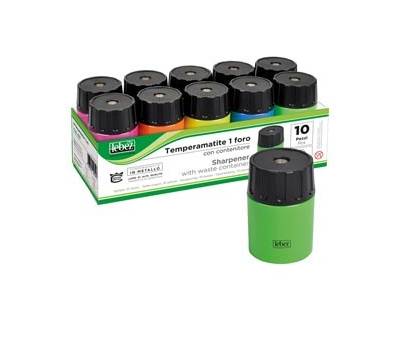 Temperamatite - 1 foro - con contenitore - conf. 10 pezzi - Lebez - 403 - 8007509052587 - DMwebShop