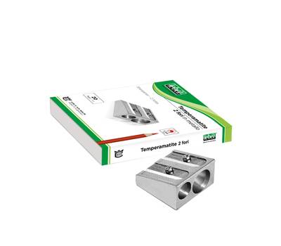 Temperamatite senza contenitore - 2 fori - in metallo - cuneiforme - conf. 20 pezzi - Lebez - 020 - 26523A - DMwebShop Temperamatite senza contenitore - 2 fori - in metallo - cuneiforme - conf. 20 pezzi - Lebez - 020 - 26523A - DMwebShop