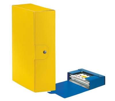 Scatola progetto Eurobox - dorso 10 cm - 25 x 35 cm - giallo - conf. 5 pezzi - Esselte - 390330090 - 48354A - DMwebShop