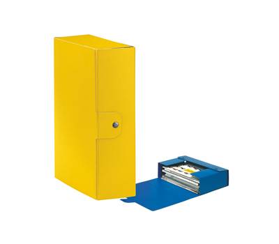 Scatola progetto Eurobox - dorso 10 cm - 25 x 35 cm - giallo - conf. 5 pezzi - Esselte - 390330090 - 48354A - DMwebShop