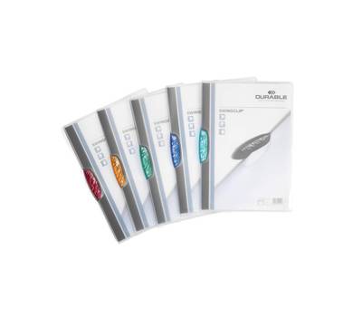 Cartelline con clip Swingclip - PPL - 22 x 31 cm - clip colorata - trasparente - conf. 5 pezzi - Durable - 2284-00 - 4005546209364 - DMwebShop