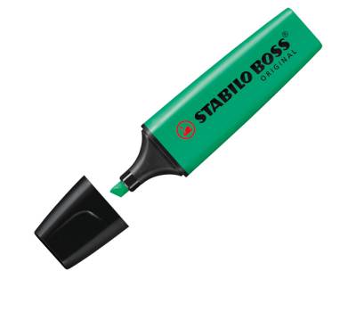 Evidenziatore Boss Original - punta a scalpello - tratto 2 - 5 mm - turchese 51 - conf. 10 pezzi - Stabilo - 70/51 - 4006381333665 - DMwebShop
