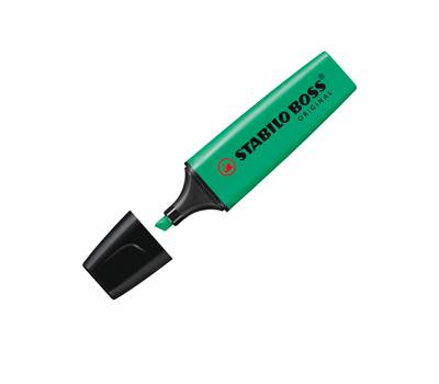 Evidenziatore Boss Original - punta a scalpello - tratto 2 - 5 mm - turchese 51 - conf. 10 pezzi - Stabilo - 70/51 - 4006381333665 - DMwebShop
