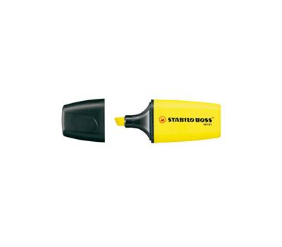 Evidenziatore Boss Mini - punta scalpello - tratto 2 - 5 mm - giallo 24 - conf. 10 pezzi - Stabilo - 07/24 - 42117636 - DMwebShop