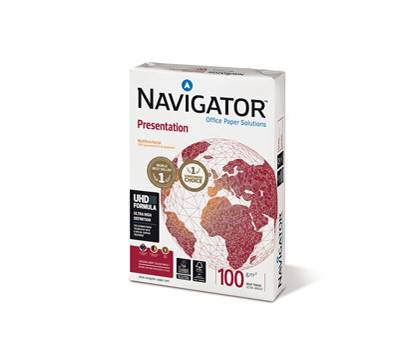 Carta Presentation 100 - A4 - 100 gr - bianco - risma 500 fogli - conf. 5 pezzi - Navigator - 02 A4 100 NAV - DMwebShop