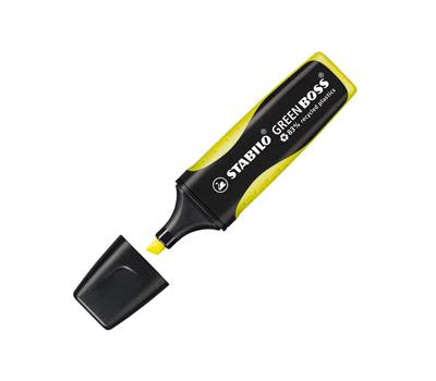 Evidenziatore Green Boss - punta a scalpello - tratto 2 - 5 mm - giallo 24 - plastica riciclata - conf. 10 pezzi - Stabilo - 6070/24 - 4006381436618 - DMwebShop