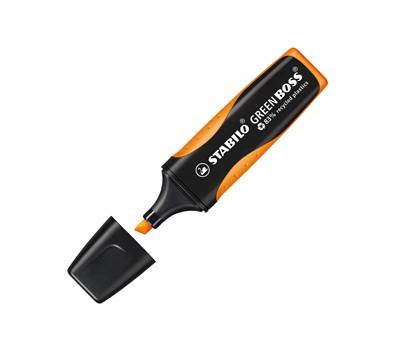 Evidenziatore Green Boss - punta a scalpello - tratto 2 - 5 mm - arancio 54 - plastica riciclata - conf. 10 pezzi - Stabilo - 6070/54 - 4006381436670 - DMwebShop