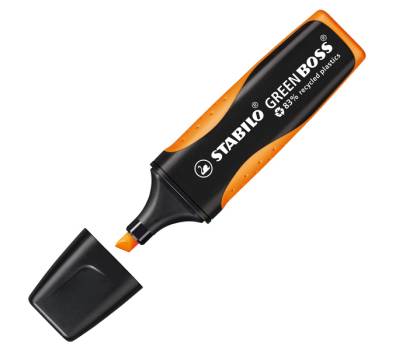 Evidenziatore Green Boss - punta a scalpello - tratto 2 - 5 mm - arancio 54 - plastica riciclata - conf. 10 pezzi - Stabilo - 6070/54 - 4006381436670 - DMwebShop