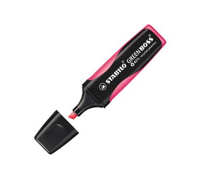 Evidenziatore Green Boss - punta a scalpello - tratto 2 - 5 mm - rosa 56 - plastica riciclata - conf. 10 pezzi - Stabilo - 6070/56 - 4006381436700 - DMwebShop