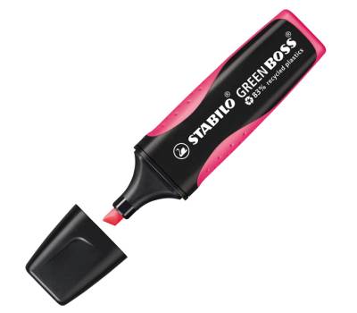 Evidenziatore Green Boss - punta a scalpello - tratto 2 - 5 mm - rosa 56 - plastica riciclata - conf. 10 pezzi - Stabilo - 6070/56 - 4006381436700 - DMwebShop