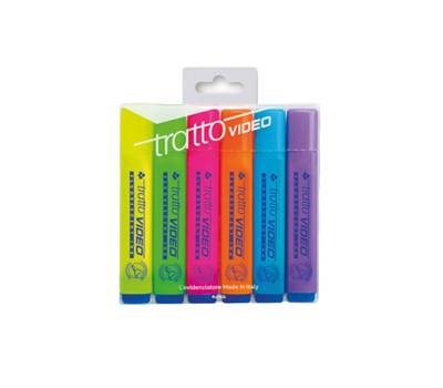 Evidenziatore Video punta a scalpello da 1-5 mm - astuccio - conf. 6 colori - Tratto - 831000 - 8000825831003 - DMwebShop