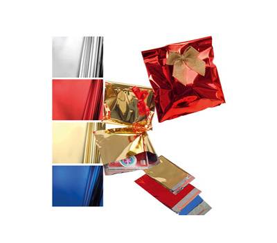 Buste regalo in PPL metal lucido - rosso - 35 x 50 + 5 cm - con patella adesiva - conf. 50 buste - PNP - U-814ARRYP5RO - 8013170148856 - DMwebShop