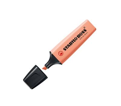 Evidenziatore Boss Original Pastel - punta a scalpello - tratto 2 - 5 mm - rosa pesca 126 - conf. 10 pezzi - Stabilo - 70/126 - 4006381492386 - DMwebShop