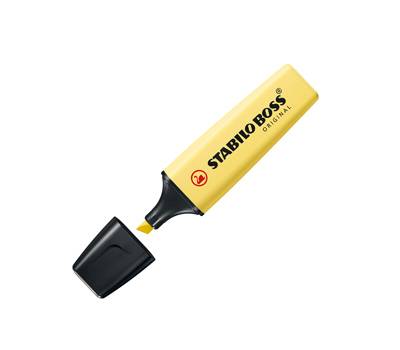 Evidenziatore Boss Original Pastel - punta a scalpello - tratto 2 - 5 mm - giallo banana 144 - conf. 10 pezzi - Stabilo - 70/144 - 4006381492416 - DMwebShop