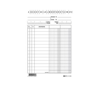 Schede in cartoncino 2 colonne 15x10,5 cm verticale - 11912 Schede in cartoncino 2 colonne 15x10,5 cm verticale - 11912