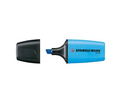 Evidenziatore Boss Mini - punta a scalpello - tratto 2 - 5 mm - azzurro 31 - conf. 10 pezzi - Stabilo - 07/31 - 4006381197571 - DMwebShop