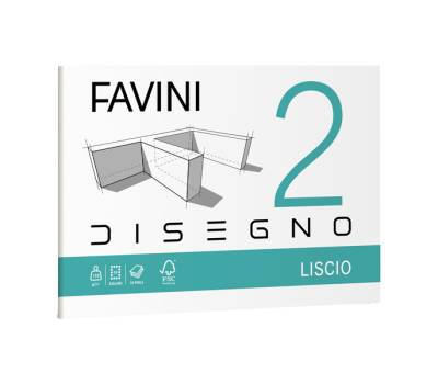 Album conf. 5 pezzi - Favini 2 - 33 x 48 cm - 110 gr - 10 fogli - liscio - A170313 - 8007057370003 - DMwebShop