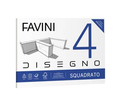 Album conf. 5 pezzi - Favini 4 - 24 x 33 cm - 220 gr - 20 fogli - liscio squadrato - A167504 - 8007057333114 - DMwebShop