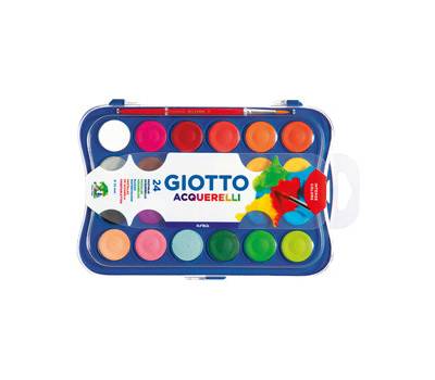 Pastiglie Acquerelli diametro 30 mm colori assortiti astuccio 24 pastiglie - 17385