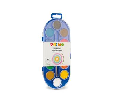 Pastiglie Acquerelli diametro 30 mm colori assortiti astuccio da 12 pastiglie - 17377