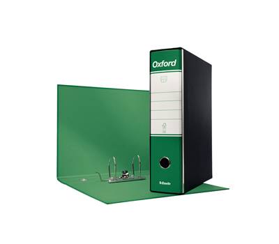 Registratore Oxford G85 - dorso 8 cm - protocollo - 23 x 33 cm - verde - conf. 6 pezzi - Esselte - 390785180 - 8004157745182 - DMwebShop