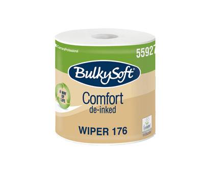 Bobina asciugatutto Comfort 2 veli 24 cm x 176 mt 18 gr diametro 25 cm microgoffrata bianco Bulkysoft - 1690