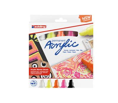 Marcatore permanente acrilico 5000 punta scalpello da 5 a 10 mm - 15949 Marcatore permanente acrilico 5000 punta scalpello da 5 a 10 mm - 15949