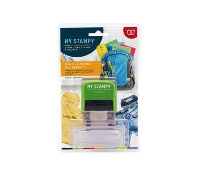 Timbro per tessuti micron Stampy autocomponibile autoinchiostrante 14 x 38 mm - 15099