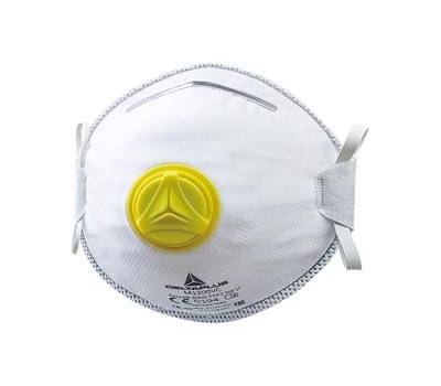 Mascherina filtrante FFP2 - con valvola - monouso - conf. 10 pezzi - Deltaplus - M1200VC - 3295249165055 - DMwebShop