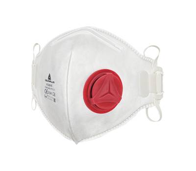 Mascherina filtrante FFP3 - con valvola - pieghevole verticalmente - monouso - conf. 10 pezzi (imbustate singolarmente) - Deltaplus - M1300VBC - 3295249100025 - DMwebShop